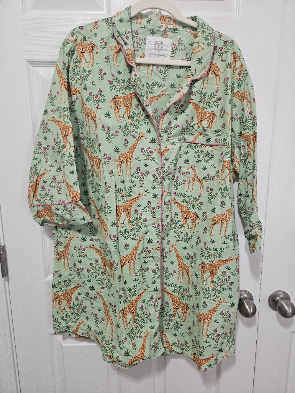 Printfresh Grazing Giraffes Sleepshirt Nightgown 1X